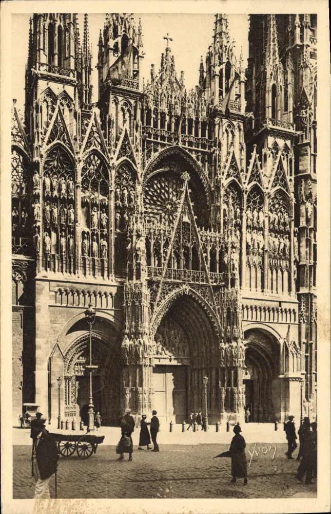 Rouen — Fassade der Kathedrale — Éditions d'Art YVON - Vorderseite