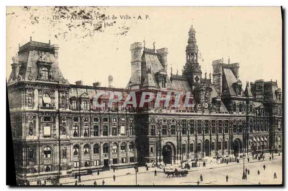 Paris - O Hotel de Ville - A.P. - Frente