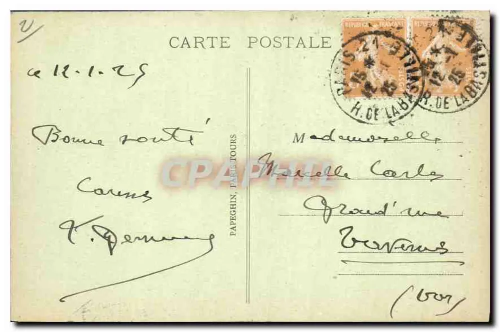 Paris - O Hotel de Ville - A.P. - Verso