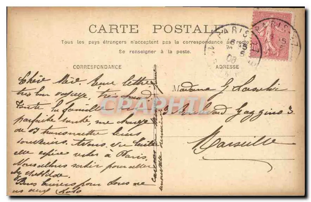 PARIS - Praça da Bastilha — coluna da Bastilha com estátua da Liberdade — editor não identificado - Verso