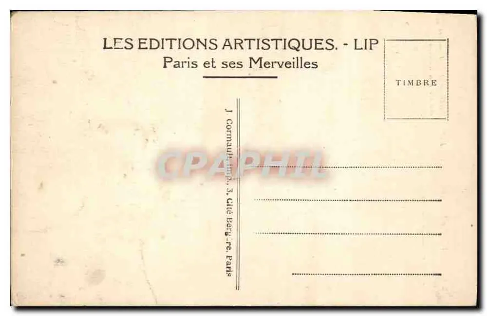 Paris - Der Dôme der Invaliden und die neuen Gärten — Serie 72, Verlag LIP - Rückseite