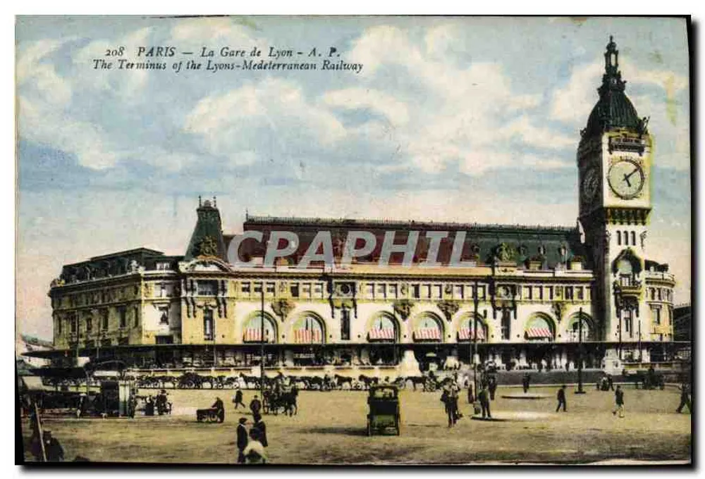 Paris — A Gare de Lyon — A.P. 208 - Frente
