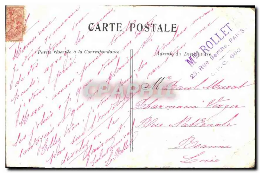 Paris — Lafayette — Monumento equestre - Verso