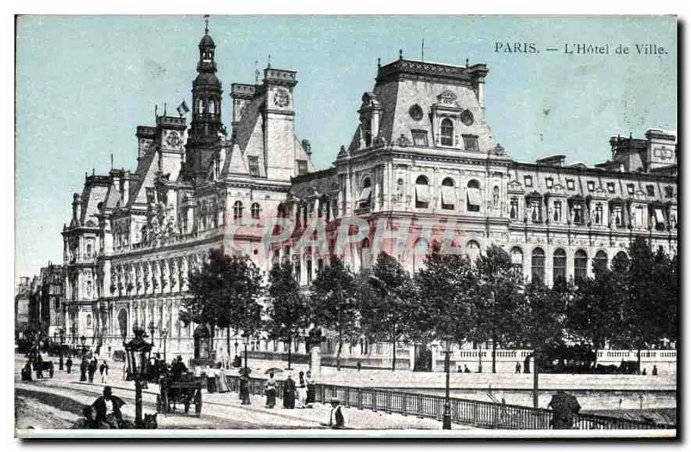 Paris — O Hotel de Ville — Editor não identificado - Frente