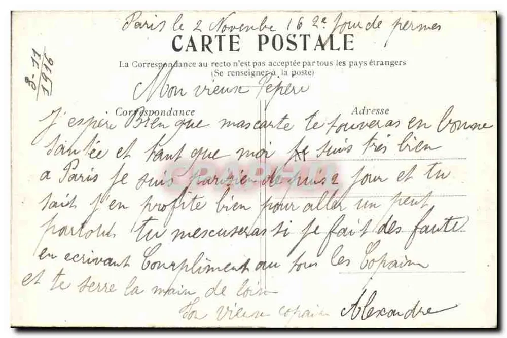 PARIS — A Estação de Trem da Est. - Verso