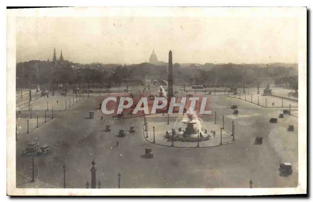 Place de la Concorde — vista panorâmica com a Fontaine de la Concorde e o Obélisque — editor 'NOTRE BEAU PARIS', n°55 - Frente