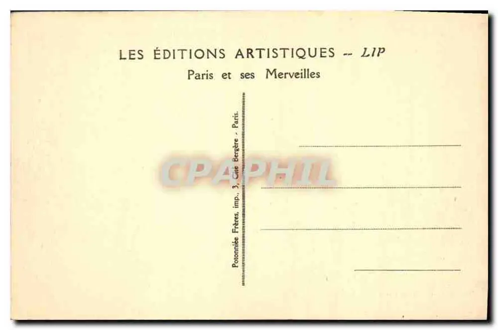 Paris — La Seine et le Pont Alexandre III vers la Tour Eiffel — Éditions Artistiques LIP - Rückseite