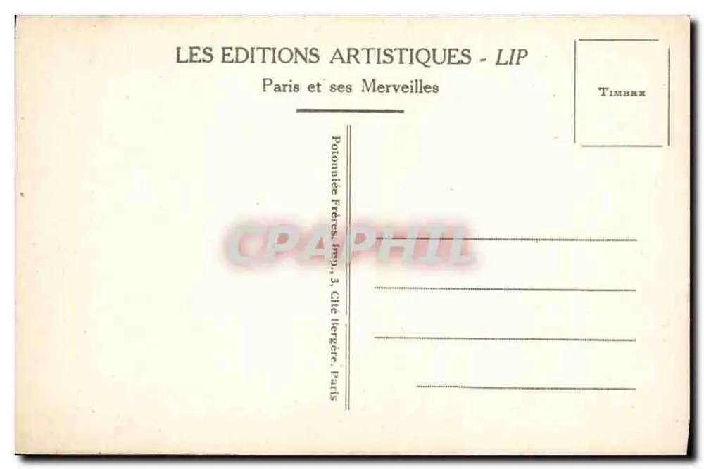 Paris - Panorama dos Oito Pontes — LIP, n°31 - Verso