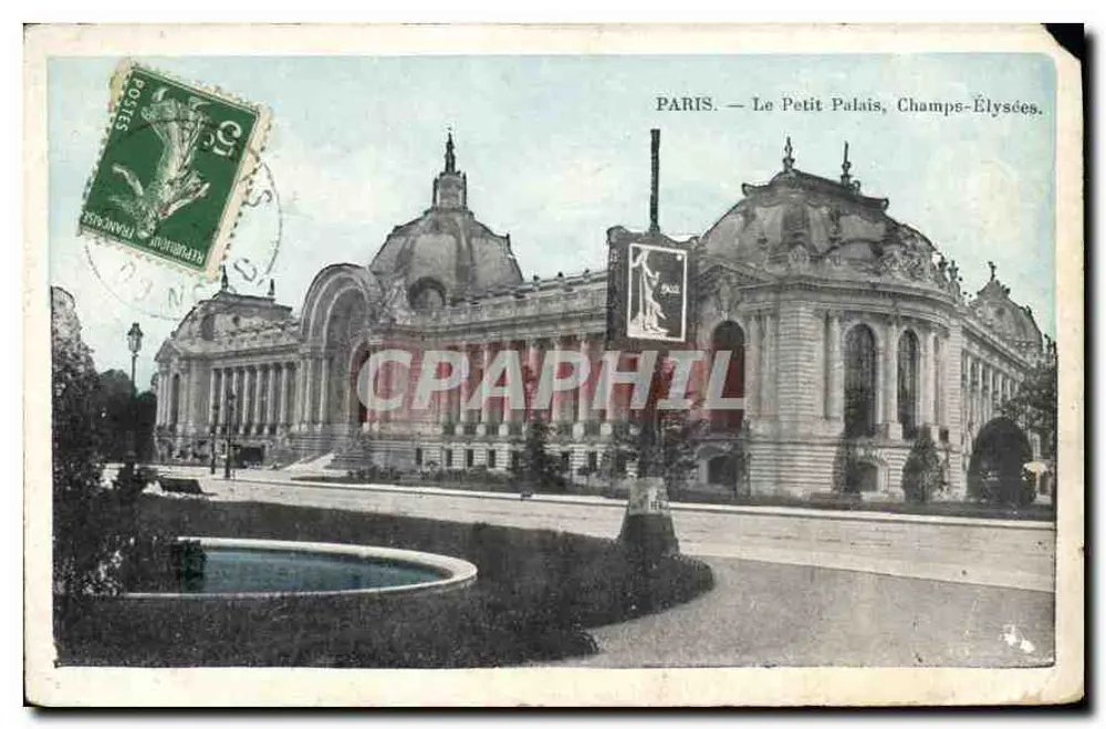 PARIS — O Petit Palais, Champs-Élysées — editor desconhecido, número de série não visível - Frente
