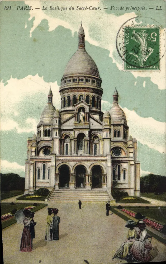 Paris — Basilika des Heiligen Herzens — Hauptfassade — LL. - Vorderseite