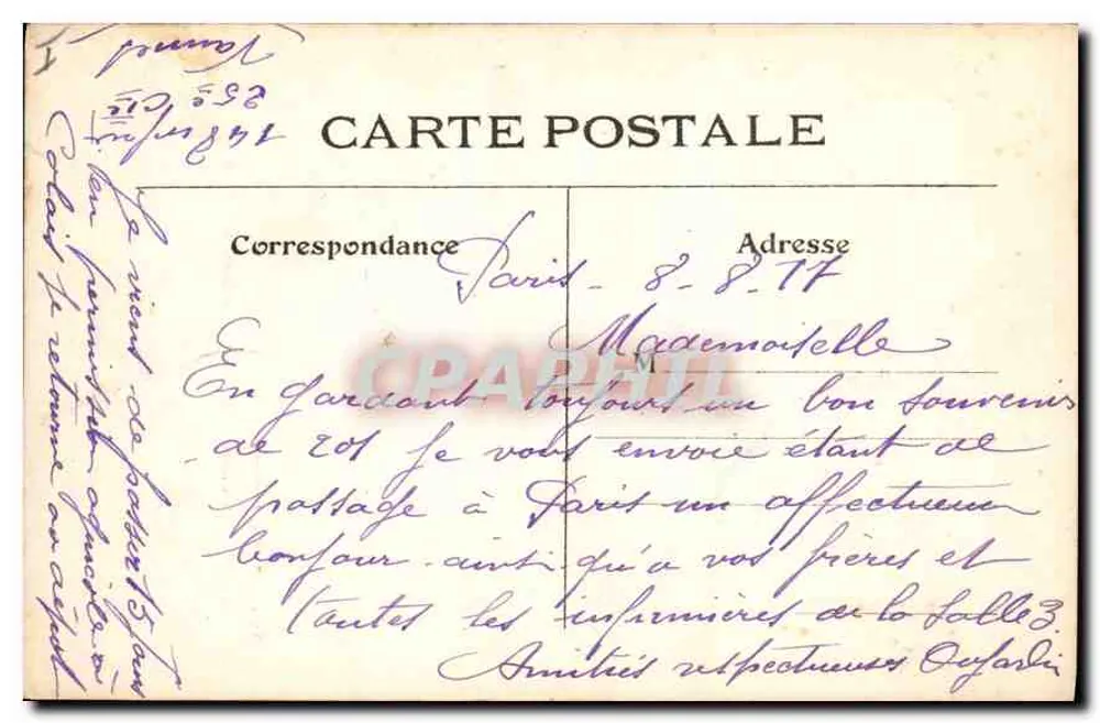 Paris — Igreja de São Vicente de Paulo — L. J. & Cie, editora, Angoulême-Paris - Verso