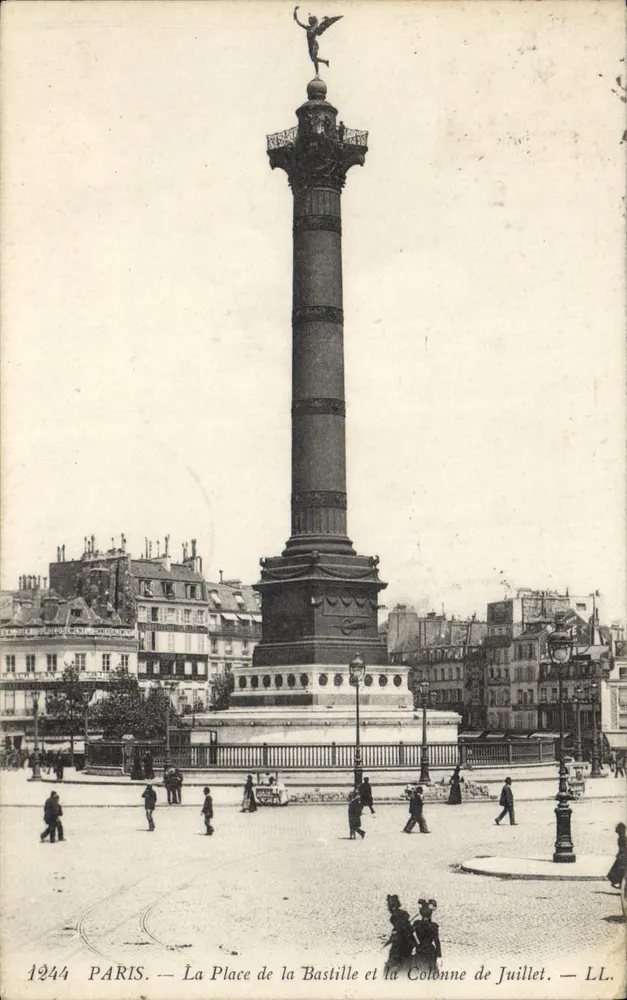 Paris — Die Place de la Bastille und die July-Säule — LL - Vorderseite