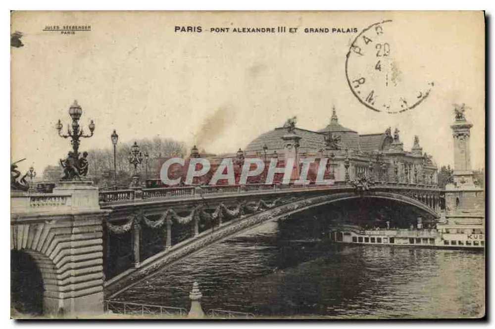 Paris - Brücke Alexandre III und Grand Palais — Jules Seebender, Paris - Vorderseite