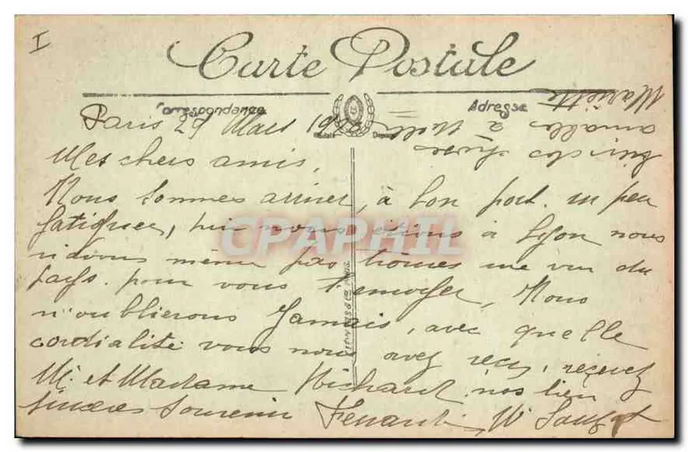PARIS — Das Rathaus und der Pont d'Arcole — LL, n° 418 - Rückseite