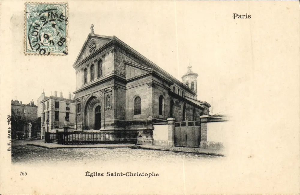 Igreja de São Cristóvão — Paris — B.F. Paris, n° 165 - Frente