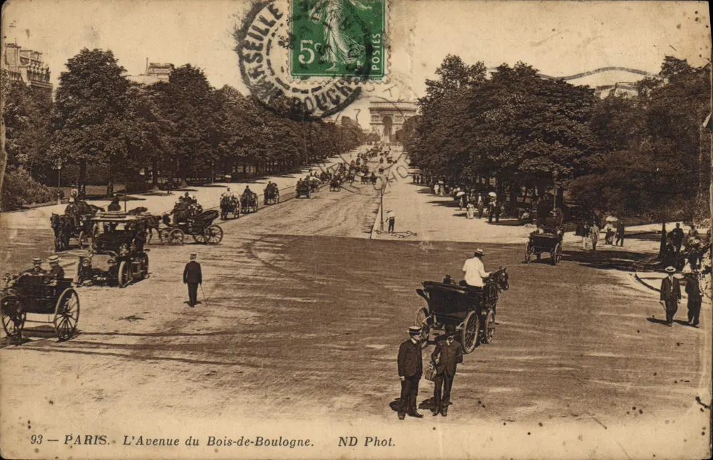 Paris — L'Avenue du Bois-de-Boulogne — ND Phot. - Vorderseite