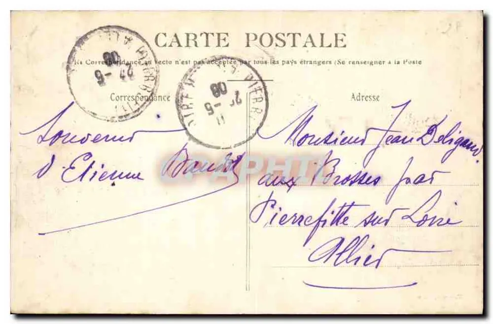 Paris — Praça da República — P. Marmuse, Paris, n°157 - Verso