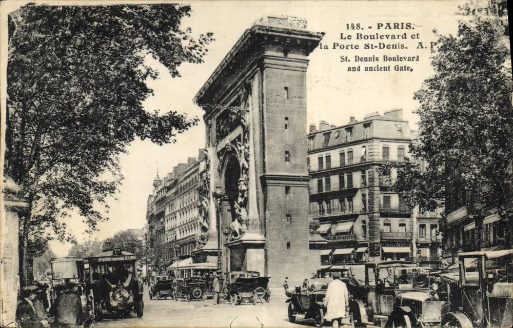 Paris - O Boulevard e a Porta Saint-Denis - A.P. 148 - Frente