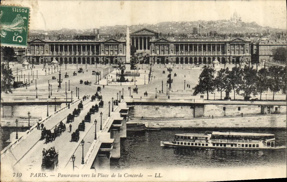 Paris — Panorama em direção à Praça da Concórdia — LL. n° 710 - Frente