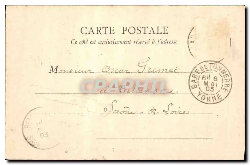 Paris — Os 7 pontes — B. F., Paris, n° 106 - Verso