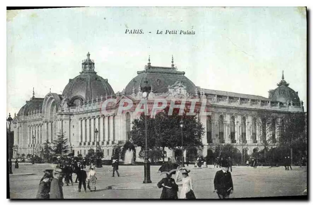 Paris - O Pequeno Palácio — vista do edifício com passeios — editor não identificado - Frente