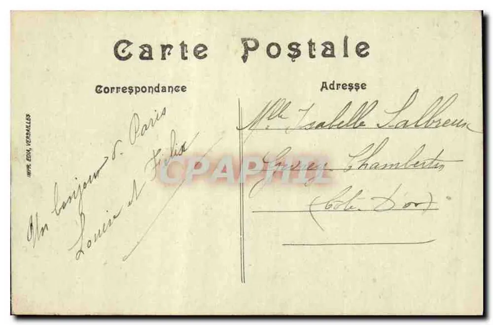 Paris — Le Bois de Boulogne — Bagatelle — La Roseraie — P. F. - Rückseite