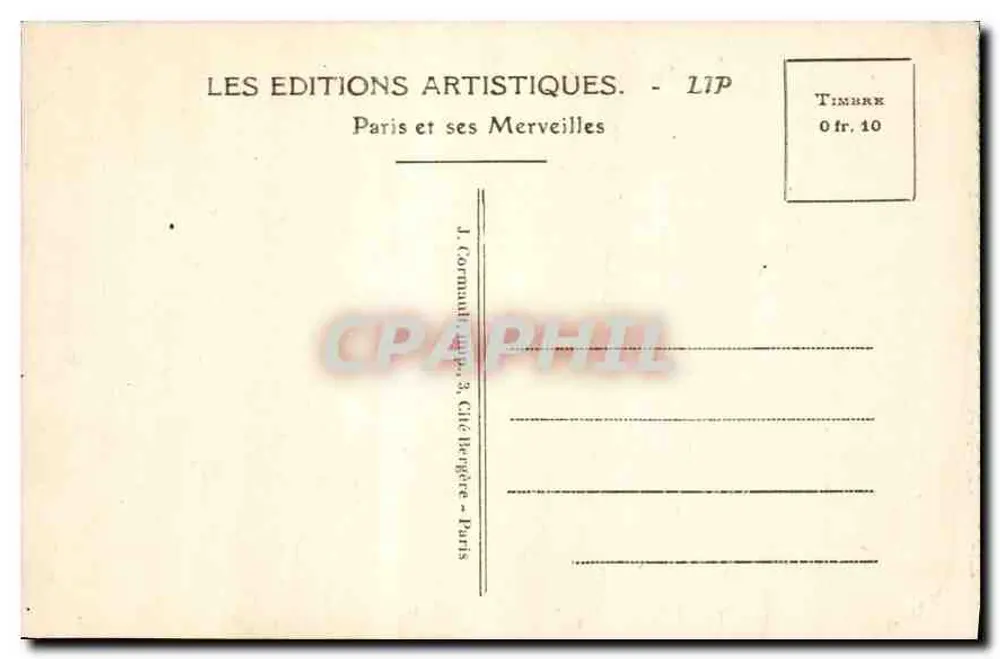PARIS — Die Avenue des Champs-Élysées und die Pferde von Marly — LIP - Rückseite