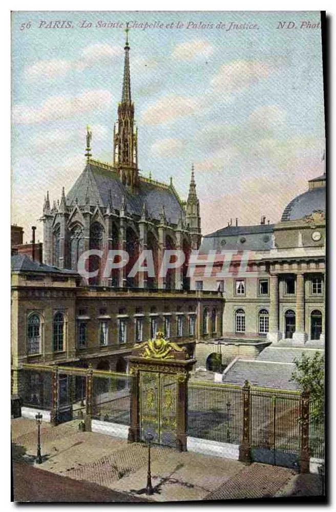 Paris. Die Heilige Kapelle und das Palais de Justice — N.D. Phot. - Vorderseite