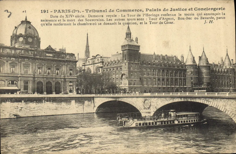 Paris (Ier) - Tribunal de Commerce, Palais de Justice und Conciergerie — Verleger Poissy, Nr. 191 - Vorderseite