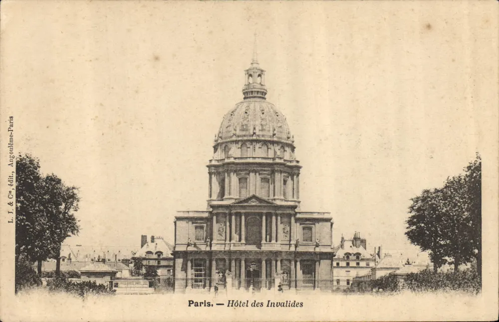 Paris — Hotel dos Invalidos — L. J. & Ce, editora, Angoulême-Paris - Frente