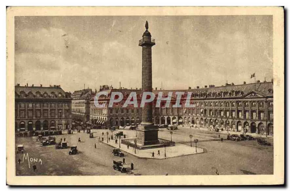 Place Vendôme — Säule Napoleons — Verleger Mona - Vorderseite