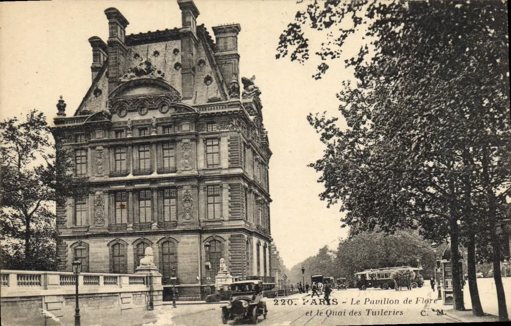 Paris - Der Pavillon de Flore und der Quai des Tuileries — C. M. — Nr. 220 - Vorderseite