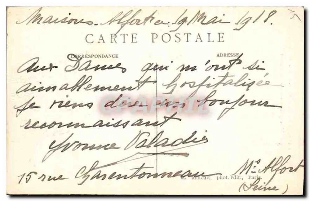 PARIS — Panorama der Seine — Aufnahme von der Notre-Dame — E. M. — n° 5016 - Rückseite