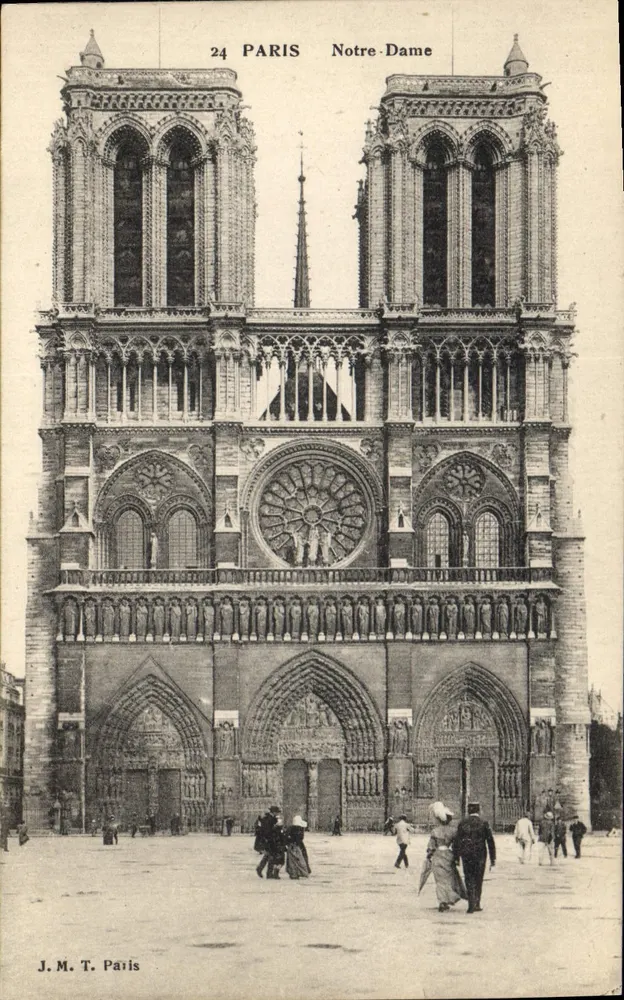 Paris Notre-Dame — vista da fachada — J. M. T. Paris n°24 - Frente