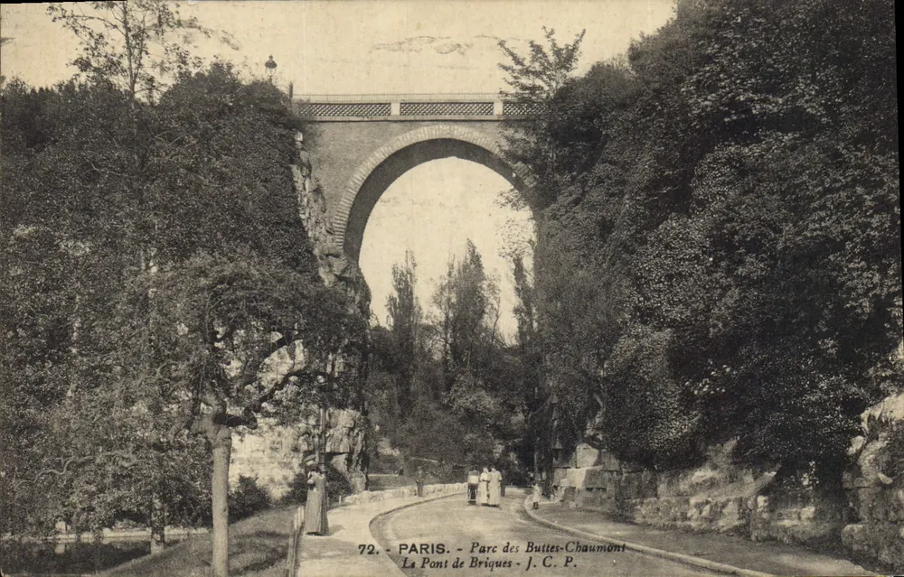 Steinbrücke - Park der Buttes-Chaumont - Paris - J.C.P. n°72 - Vorderseite