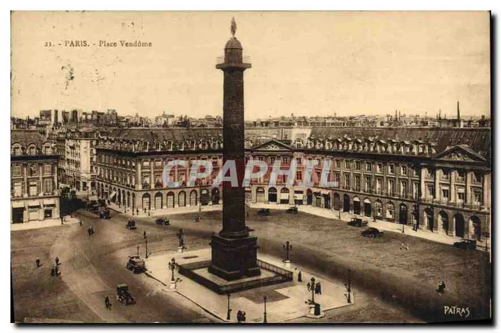 Paris - Place Vendôme — editor Patras, n° 21 - Frente