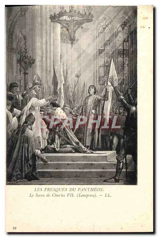 Die Fresken des Panthéons — Die Krönung von Karl VII. — L. Lenepveu — LL. n°39 - Vorderseite