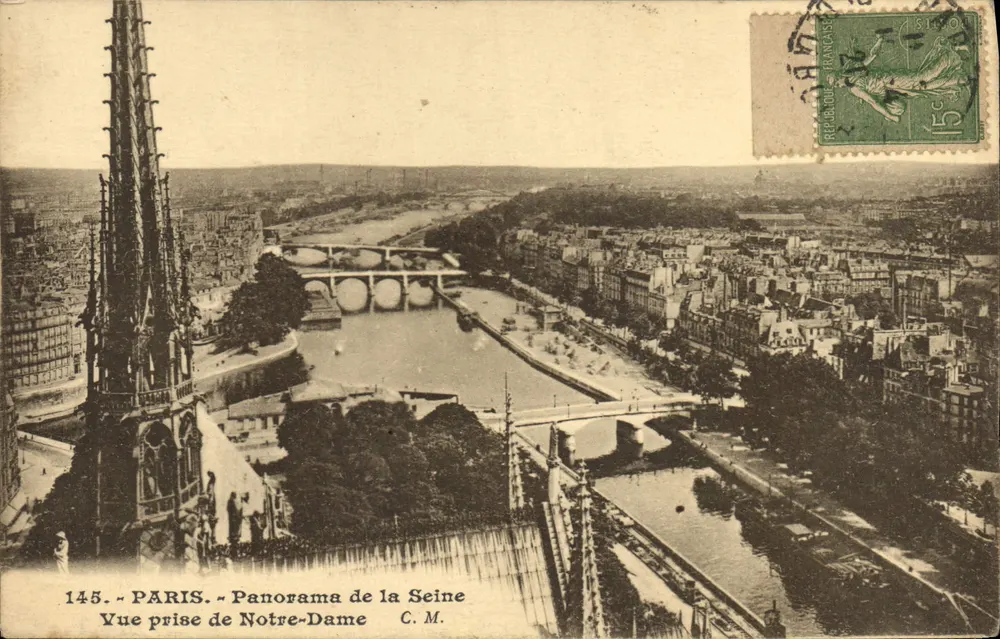 Paris - Panorama de la Seine - Vue prise de Notre-Dame - C.M. n°145 - Vorderseite