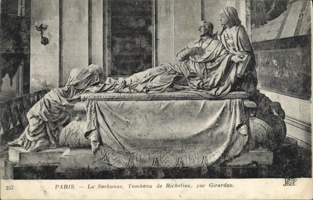 Paris — Die Sorbonne, Richelieus Grab, von Girardon - Vorderseite