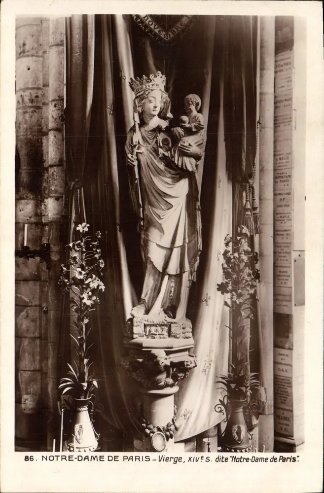 Notre-Dame de Paris — Virgem, XIVe s. dite 'Notre-Dame de Paris' - Frente