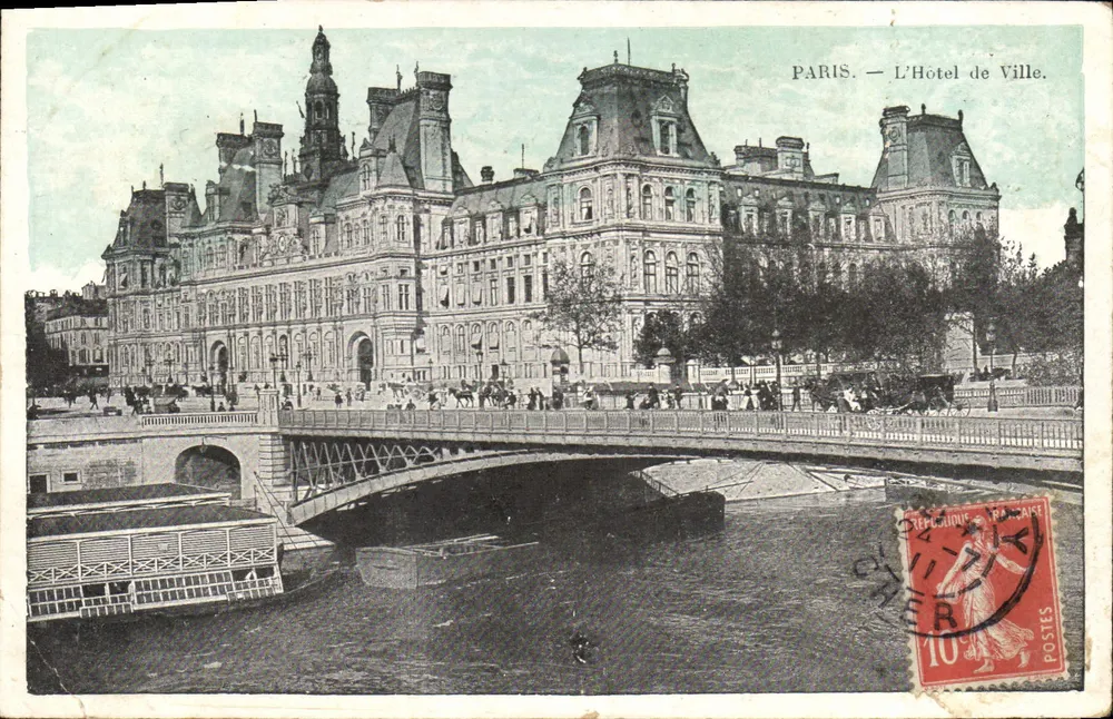 Paris — O Hotel de Ville — Editor não visível, número de série ilegível - Frente