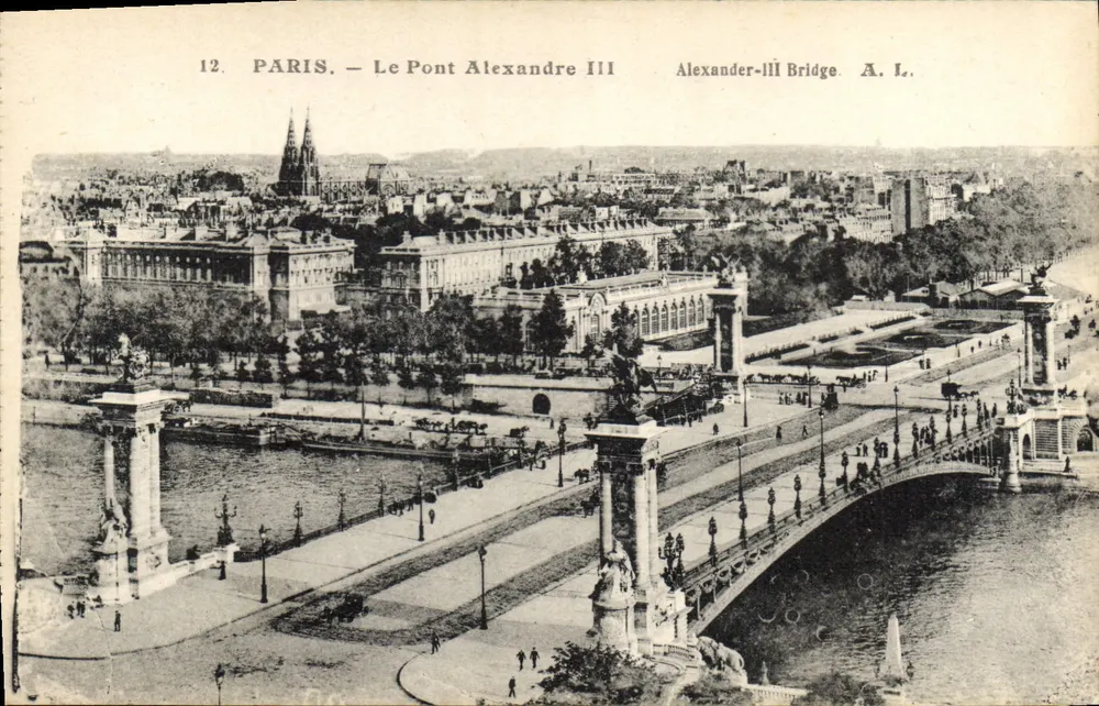 Paris — O Ponte Alexandre III — A. L. - Frente
