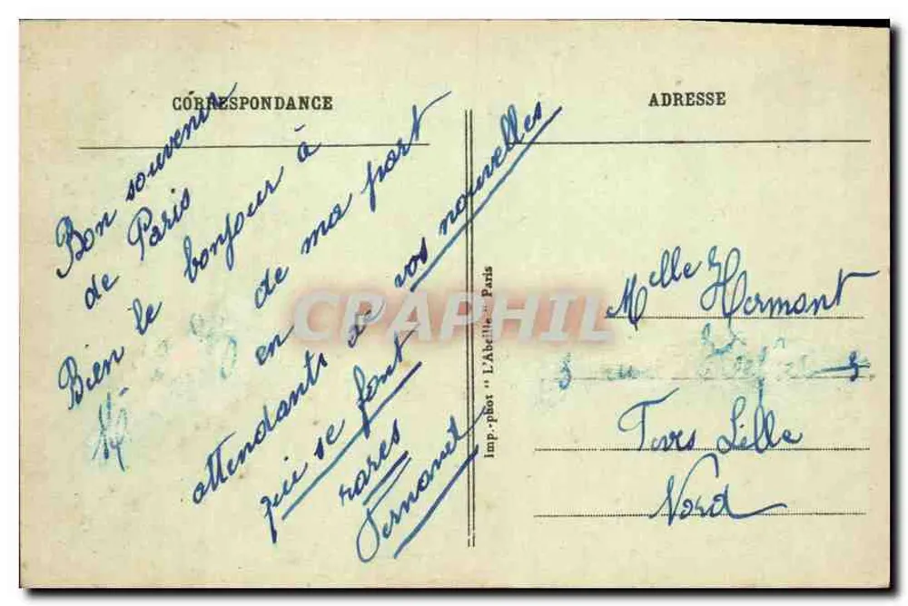Paris - O Ponte Alexandre III — Imp. Jules L'Abélie, Paris, n°45 - Verso