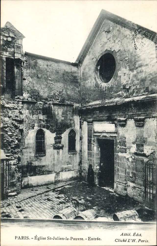 Paris - Kirche St-Julien-le-Pauvre - Eingang — Attié, Verlag, Paris - Vorderseite