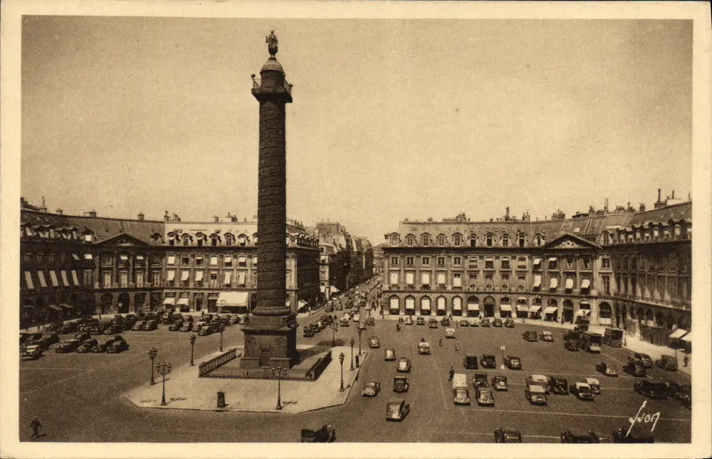 Place Vendôme — Vendôme-Säule — Éditions d'Art YVON, Paris - Vorderseite