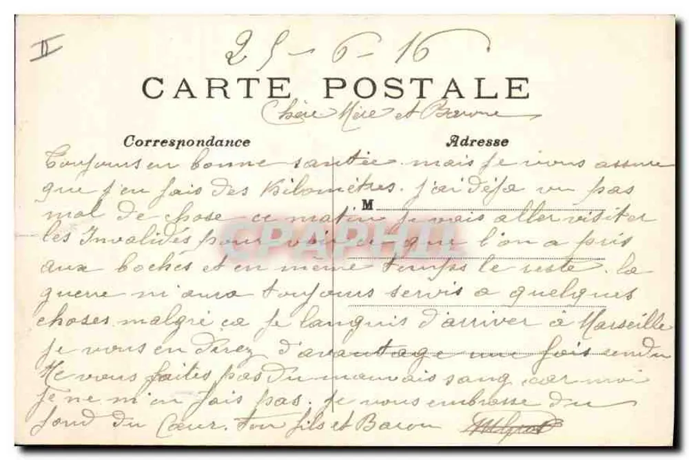 Paryż — Les Invalides — Widok ogólny — C.M. nr 262 - Rewers