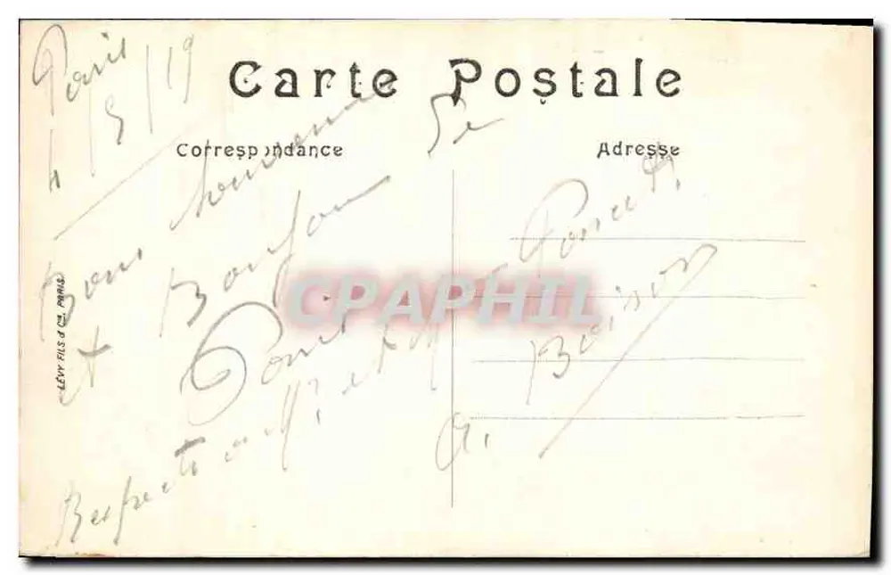 Paris — A Coluna Vendôme — LL. — 1948 - Verso