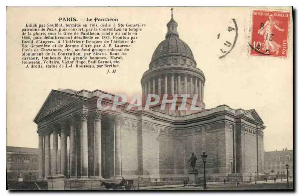 Paris — O Panteão — J. H. editor - Frente