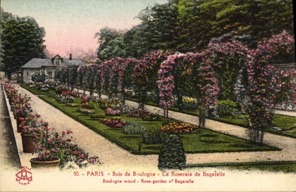 Bois de Boulogne - Der Rosenpark von Bagatelle — Photocarte "Bagatelle" Paris, n°50 - Vorderseite
