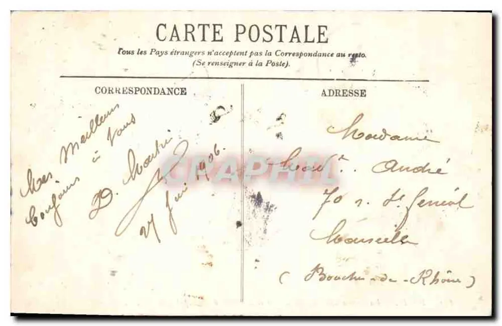 Paris — Die Caserne du Château-d'Eau und die Statue der Republik — LL. — n°833 - Rückseite